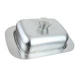 Maxbell Stainless Steel Butter Dish Serving Tray stainless steel  with lid Style01