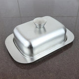 Maxbell Stainless Steel Butter Dish Serving Tray stainless steel  with lid Style01