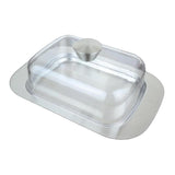 Maxbell Stainless Steel Butter Dish Serving Tray stainless steel  with lid Style02