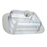 Maxbell Stainless Steel Butter Dish Serving Tray stainless steel  with lid Style02