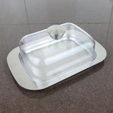Maxbell Stainless Steel Butter Dish Serving Tray stainless steel  with lid Style02