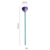 Maxbell Cocktail Bar Mixing Spoon Straws Bartender Tool Long Handle 21.5cm Colorful