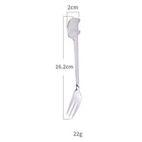Maxbell Stainless Steel Utensils Coffee Tea Dessert Spoon Fork Silver Fork