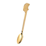 Maxbell Stainless Steel Utensils Coffee Tea Dessert Spoon Fork Golden Spoon