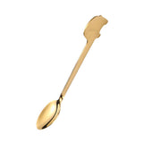 Maxbell Stainless Steel Utensils Coffee Tea Dessert Spoon Fork Golden Spoon