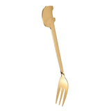 Maxbell Stainless Steel Utensils Coffee Tea Dessert Spoon Fork Golden Fork