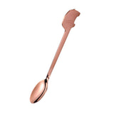 Maxbell Stainless Steel Utensils Coffee Tea Dessert Spoon Fork Rose Gold Spoon