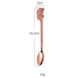 Maxbell Stainless Steel Utensils Coffee Tea Dessert Spoon Fork Rose Gold Spoon