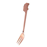 Maxbell Stainless Steel Utensils Coffee Tea Dessert Spoon Fork Rose Gold Fork