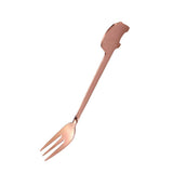 Maxbell Stainless Steel Utensils Coffee Tea Dessert Spoon Fork Rose Gold Fork