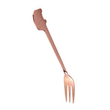 Maxbell Stainless Steel Utensils Coffee Tea Dessert Spoon Fork Rose Gold Fork