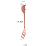 Maxbell Stainless Steel Utensils Coffee Tea Dessert Spoon Fork Rose Gold Fork