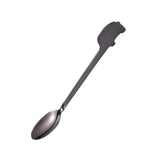 Maxbell Stainless Steel Utensils Coffee Tea Dessert Spoon Fork Black Spoon