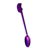 Maxbell Stainless Steel Utensils Coffee Tea Dessert Spoon Fork Purple Spoon