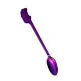 Maxbell Stainless Steel Utensils Coffee Tea Dessert Spoon Fork Purple Spoon