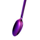 Maxbell Stainless Steel Utensils Coffee Tea Dessert Spoon Fork Purple Spoon