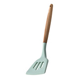 Maxbell Silicone Non Stick Kitchen Cooking Utensil Set Wooden Handle Slotted Turner