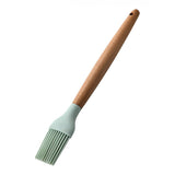 Maxbell Silicone Non Stick Kitchen Cooking Utensil Set Wooden Handle Oil Brush