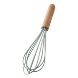 Maxbell Silicone Non Stick Kitchen Cooking Utensil Set Wooden Handle Egg Whisk
