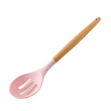 Maxbell Silicone Kitchenware Silicone Cooking Utensil with Wood Handle For Kitchen E