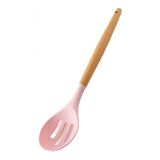 Maxbell Silicone Kitchenware Silicone Cooking Utensil with Wood Handle For Kitchen E