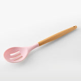 Maxbell Silicone Kitchenware Silicone Cooking Utensil with Wood Handle For Kitchen E