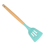 Maxbell Kitchenware Silicone Cooking Utensil with Wood Handle For Kitchen Type 1