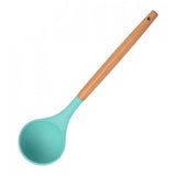 Maxbell Kitchenware Silicone Cooking Utensil with Wood Handle For Kitchen Type 3