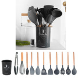 Maxbell 1pc Silicone Cooking Utensils Kitchen Utensil Set Spatula Salad Tongs A