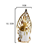 Maxbell Vintage Gold Incense Burner Creative Luxury Home Incense Burner White Gold