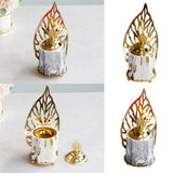 Maxbell Vintage Gold Incense Burner Creative Luxury Home Incense Burner White Gold