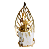 Maxbell Vintage Gold Incense Burner Creative Luxury Home Incense Burner White Gold