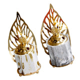 Maxbell Vintage Gold Incense Burner Creative Luxury Home Incense Burner White Gold