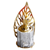 Maxbell Vintage Gold Incense Burner Creative Luxury Home Incense Burner Grey Gold