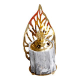 Maxbell Vintage Gold Incense Burner Creative Luxury Home Incense Burner Grey Gold