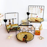 Maxbell Jewelry Organizer Stand Ceramic Jewelry Holder Table Jewelry Display Rack C