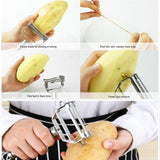 Maxbell Fruit Vegetable Peeling Tool Stainless Steel Grater Handheld Kitchen Gadget