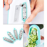 Maxbell Multi-functional Vegetable Hand-Operated Spiral Slicer Cutter 4 Blades