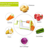Maxbell Multi-functional Vegetable Hand-Operated Spiral Slicer Cutter 4 Blades