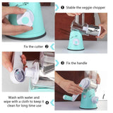 Maxbell Vegetable Cutter Shredder Cheese Grater Multi-function Kitchen Gadgets Blue