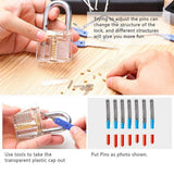 Maxbell 17 Pcs Lockpick Tool Locksmith Padlock Key Extractors Educational Toy Gift