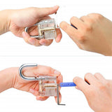 Maxbell 17 Pcs Lockpick Tool Locksmith Padlock Key Extractors Educational Toy Gift