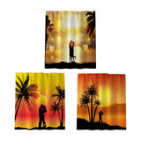 Maxbell Sunset Style Bathroom Shower Curtain Hooks Included Romanticism Home Decor A