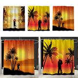 Maxbell Sunset Style Bathroom Shower Curtain Hooks Included Romanticism Home Decor A