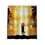 Maxbell Sunset Style Bathroom Shower Curtain Hooks Included Romanticism Home Decor A