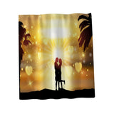 Maxbell Sunset Style Bathroom Shower Curtain Hooks Included Romanticism Home Decor A