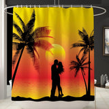 Maxbell Sunset Style Bathroom Shower Curtain Hooks Included Romanticism Home Decor C