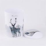 Maxbell 6pcs Bathroom Accessories Soap Dish Lotion Dispenser Toothbrush Holder-Deer