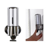 Maxbell Bathroom Wall Mount Soap Dispenser Shower Shampoo Container 500ml Silver