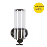 Maxbell Bathroom Wall Mount Soap Dispenser Shower Shampoo Container 500ml Clear